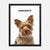 Modern Custom Pet Portrait - Framed