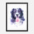 Cool Watercolors Custom Pet Portrait - Framed