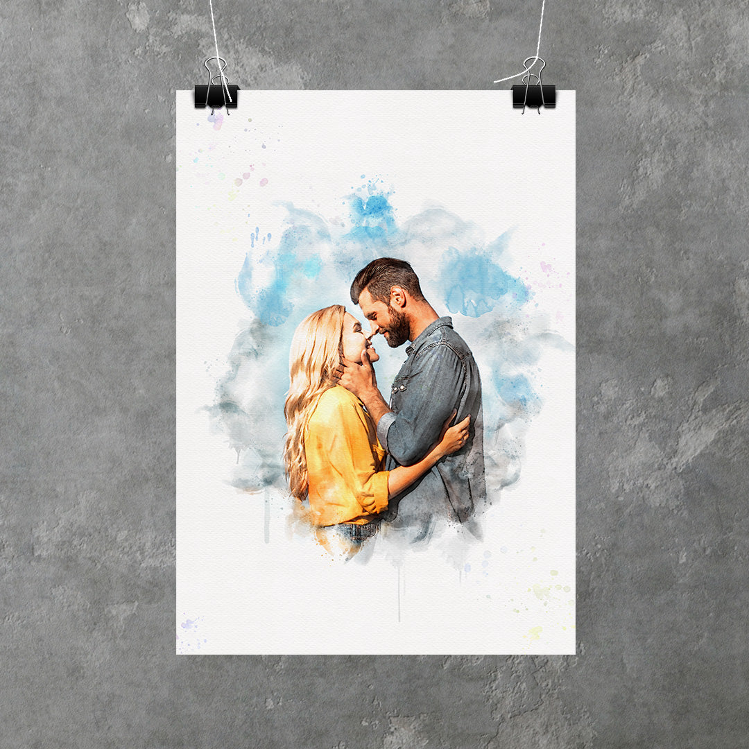 Poster personnalisé couple - Illustraworld